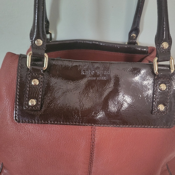 Kate Spade vintage brown leather and patent leather bag - Picture 2 of 11